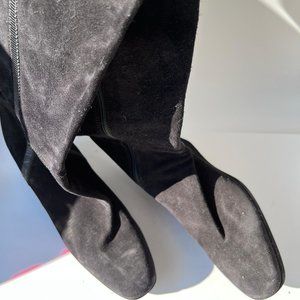 Prada  suede black boots zipper on the sides size 38